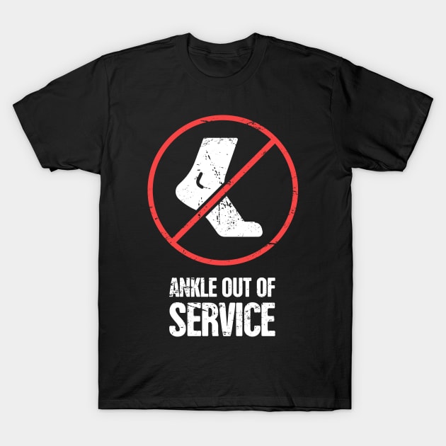 Funny Get Well Gift - Fractured Broken Ankle T-Shirt by Wizardmode